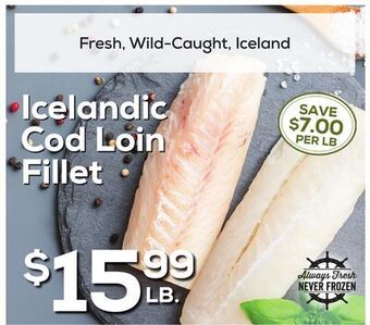 DeCicco & Sons Icelandic cod loin fillet offer