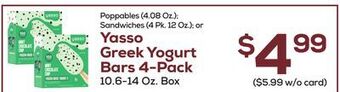 DeCicco & Sons Yasso greek yogurt bars 4-pack 10.6-14 oz. box offer