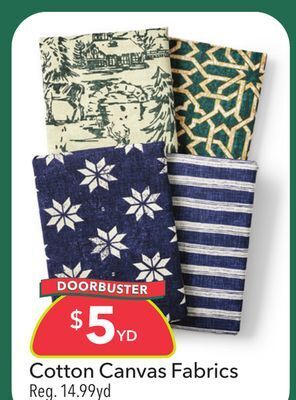 JOANN Cotton canvas fabrics offer