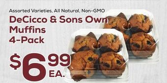 DeCicco & Sons Decicco & sons own muffins 4-pack offer