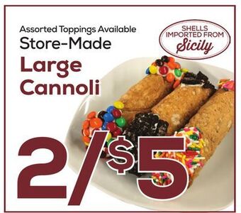 DeCicco & Sons Large cannoli offer