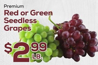DeCicco & Sons Premium red or green seedless grapes offer