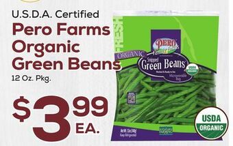DeCicco & Sons Pero farms organic green beans offer