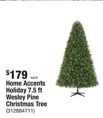 The Home Depot Home accents holiday 7.5 ft wesley pine christmas tree offer