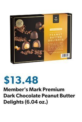 Sam's Club Member's mark premium dark chocolate peanut butter delights (6.04 oz.) offer