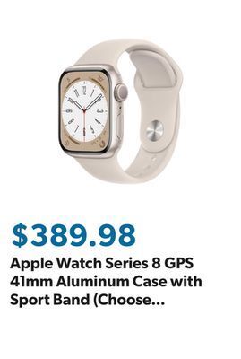 Sam's Club Apple watch series 8 gps 41mm aluminum case with sport band (choose color and band size) offer