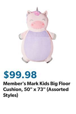 Sam's Club Member's mark kids big floor cushion, 50" x 73" (assorted styles) offer