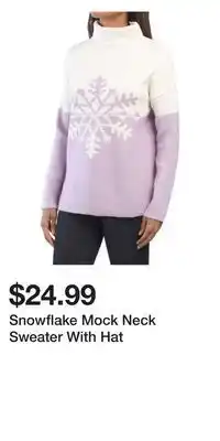 TJ Maxx Snowflake mock neck sweater with hat offer
