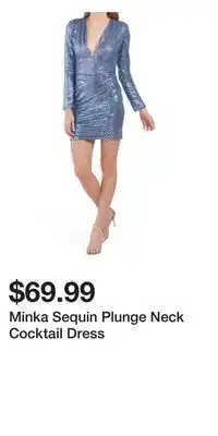 TJ Maxx Minka sequin plunge neck cocktail dress offer