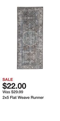 TJ Maxx 2x5 flat weave runner offer