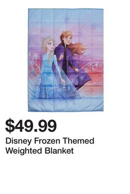 Kmart Disney frozen themed weighted blanket offer