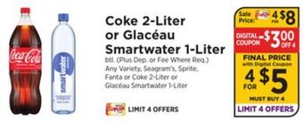 ShopRite Coke 2-liter or glacéau smartwater 1-liter offer