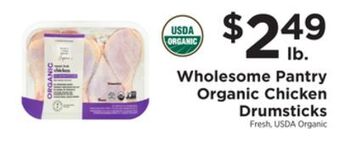 ShopRite Organic chicken drumsticks offer