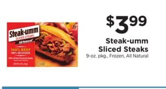 ShopRite Sliced steaks offer