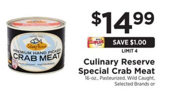 ShopRite Special crab meat offer