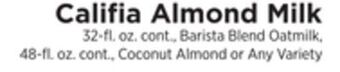 ShopRite Almond milk offer