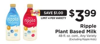 ShopRite Plant based milk offer