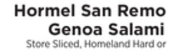 ShopRite San remo genoa salami offer