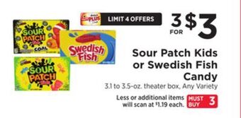 ShopRite Sour patch kids or swedish fish candy offer