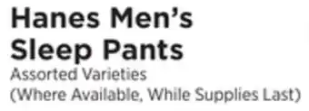 ShopRite Men's sleep pants offer