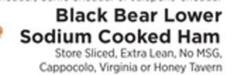 ShopRite Lower sodium cooked ham offer