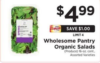 ShopRite Organic salads offer