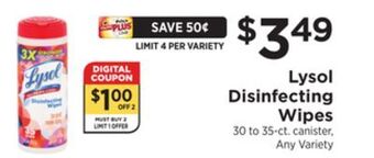 ShopRite Disinfecting wipes offer