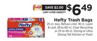 ShopRite Trash bags offer