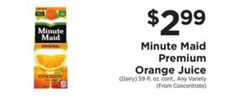 ShopRite Premium orange juice offer