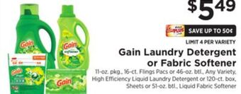 ShopRite Laundry detergent or fabric softener offer
