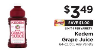 ShopRite Grape juice offer