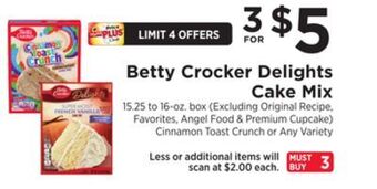 ShopRite Delights cake mix offer