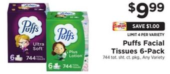 ShopRite Facial tissues 6-pack offer