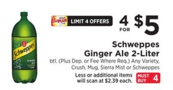 ShopRite Ginger ale 2-liter offer