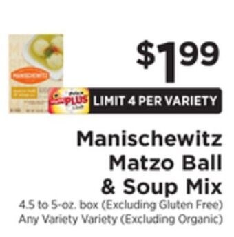 ShopRite Matzo ball & soup mix offer