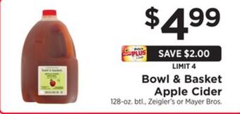 ShopRite Apple cider offer
