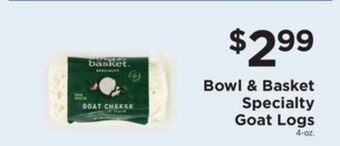 ShopRite Specialty goat logs offer