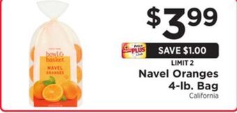 ShopRite Navel oranges 4-lb. bag offer