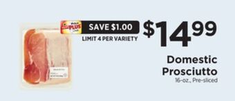 ShopRite Domestic prosciutto offer