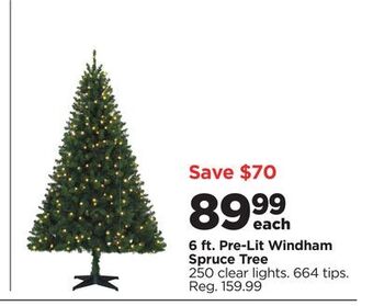 Michaels 6 ft. pre-lit windham spruce tree offer