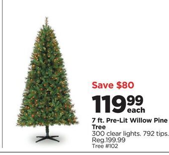Michaels 7 ft. pre-lit willow pine tree offer