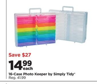 Michaels 16-case photo keeper by simply tidy® offer