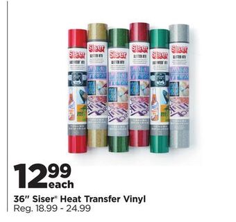 Michaels 36" siser® heat transfer vinyl offer