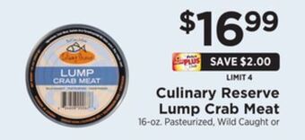 ShopRite Lump crab meat offer