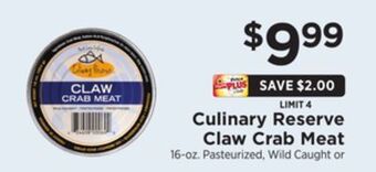 ShopRite Claw crab meat offer