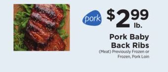 ShopRite Pork baby back ribs offer