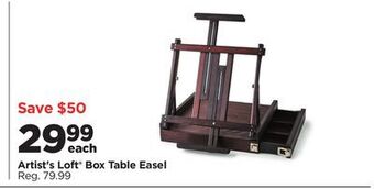 Michaels Artist's loft® box table easel offer