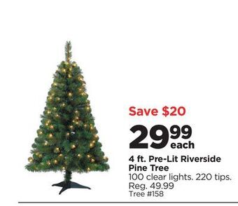 Michaels 4 ft. pre-lit riverside pine tree offer