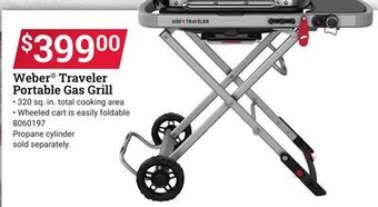 Ace Hardware Weber® traveler portable gas grill offer