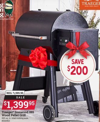 Ace Hardware Traeger® ironwood 885 wood pellet grill offer